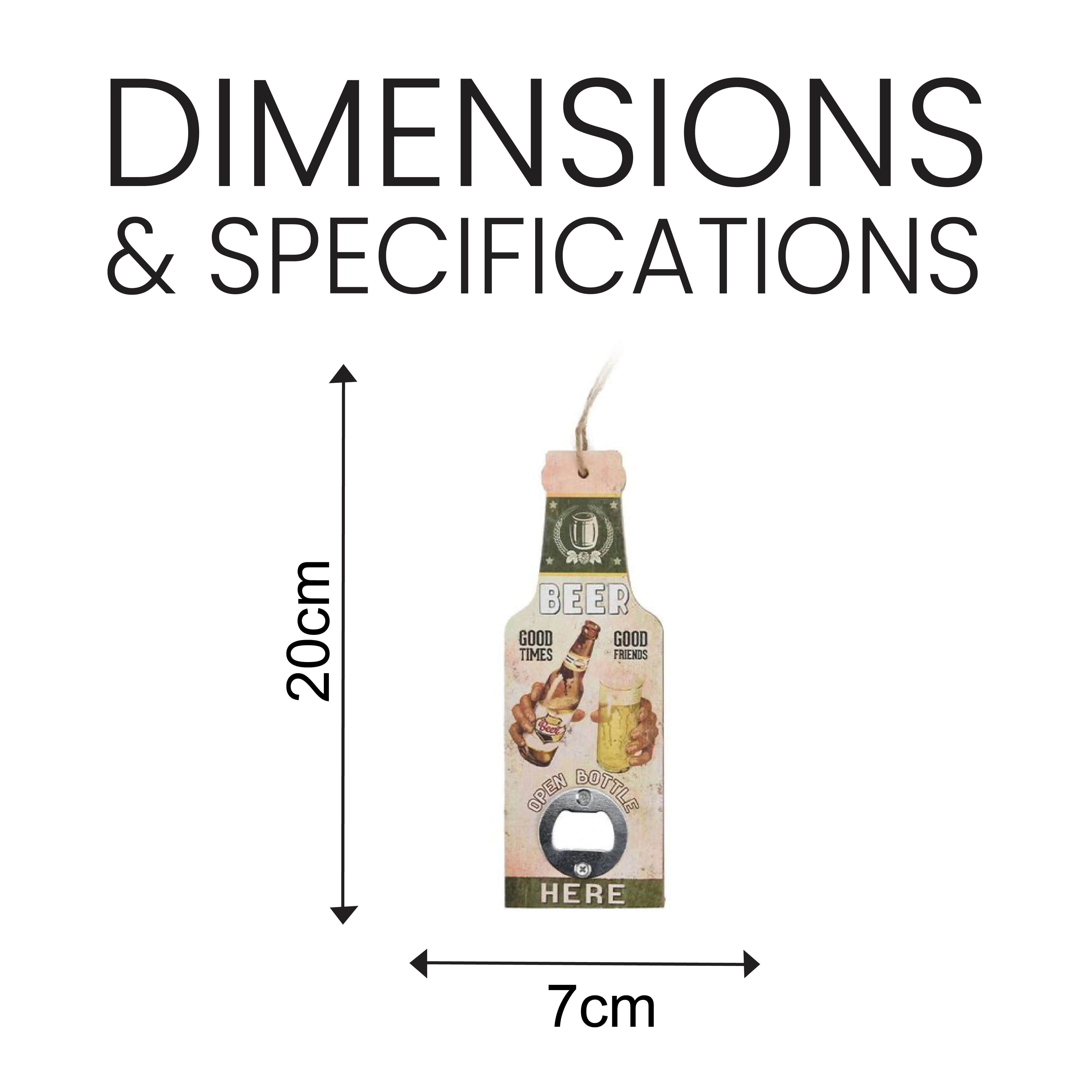 Beer Bottle Opener with String for Wall Hanging