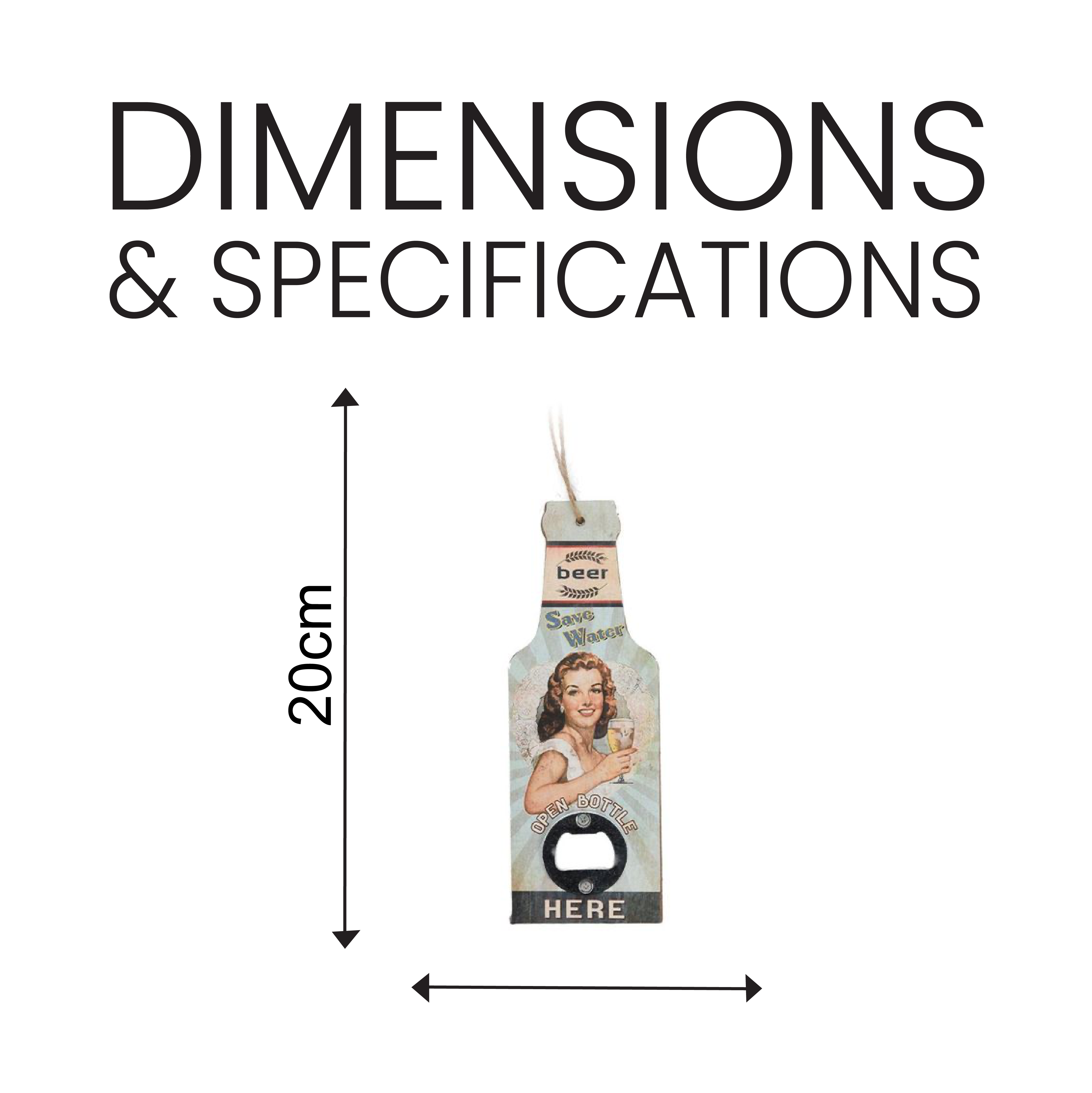 Beer Bottle Opener with String for Wall Hanging