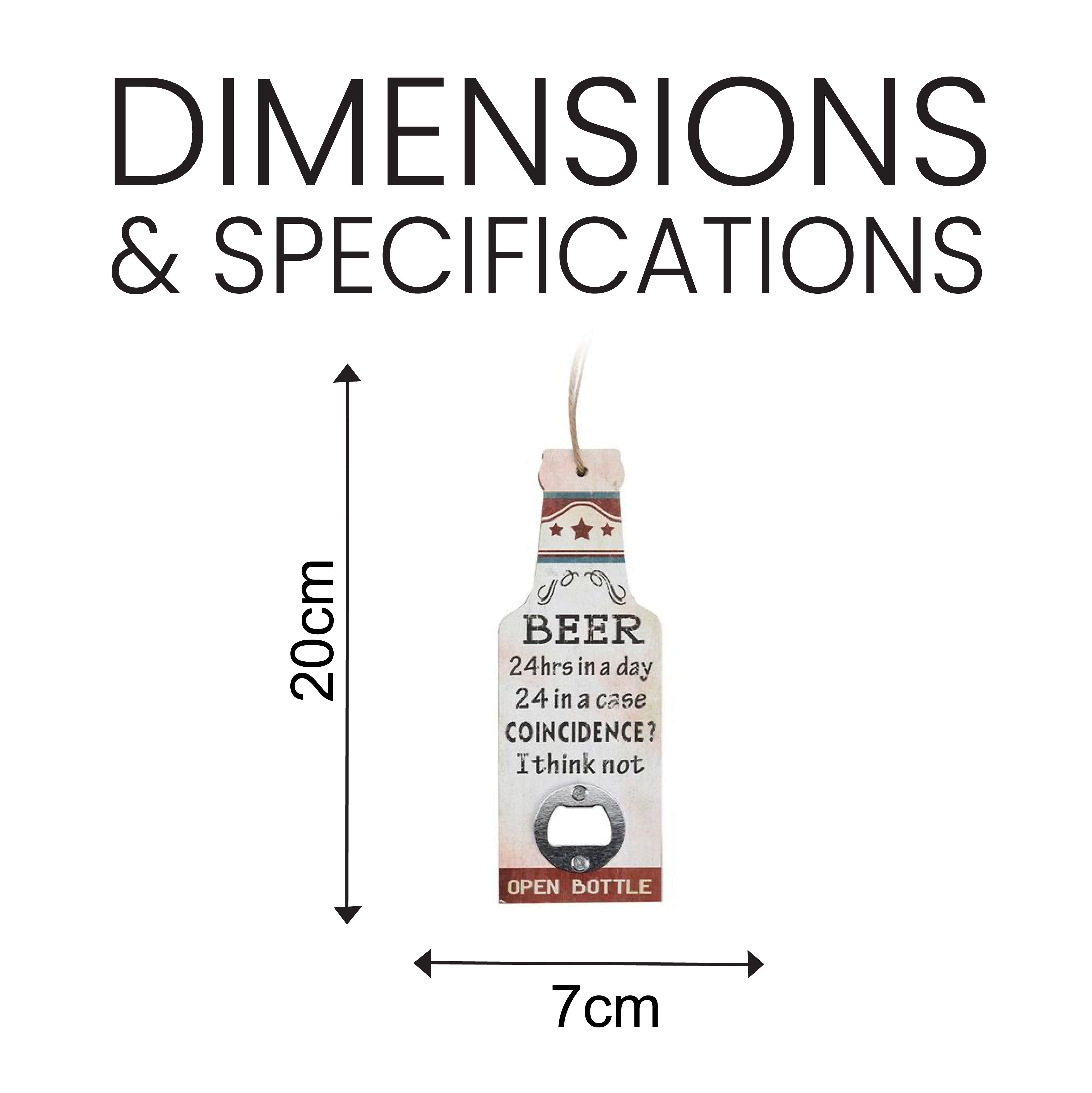 Beer Bottle Opener with String for Wall Hanging