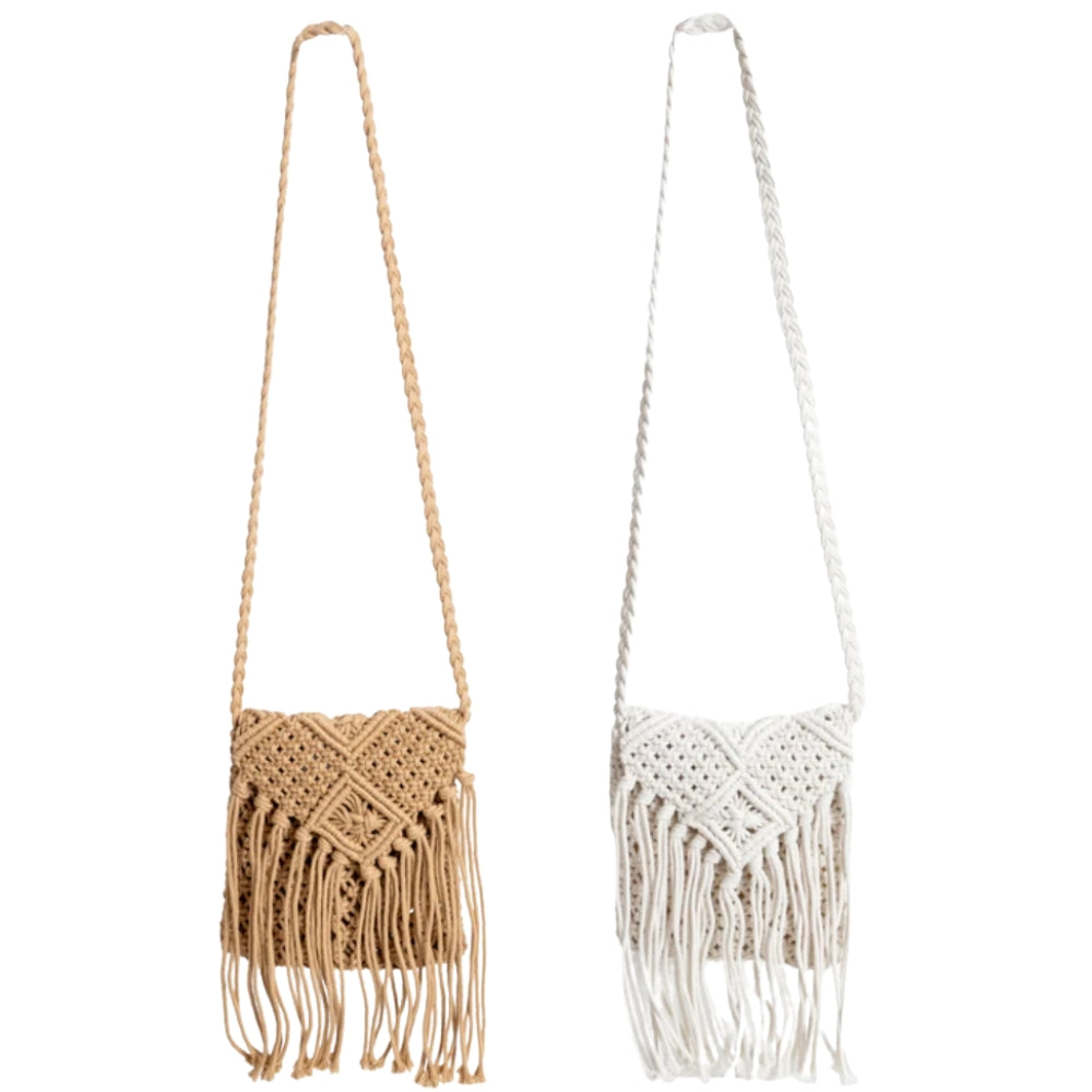 ZY-004 – Woven Straw Crossbody Bag | Natural Paper Straw with Fringe Detail