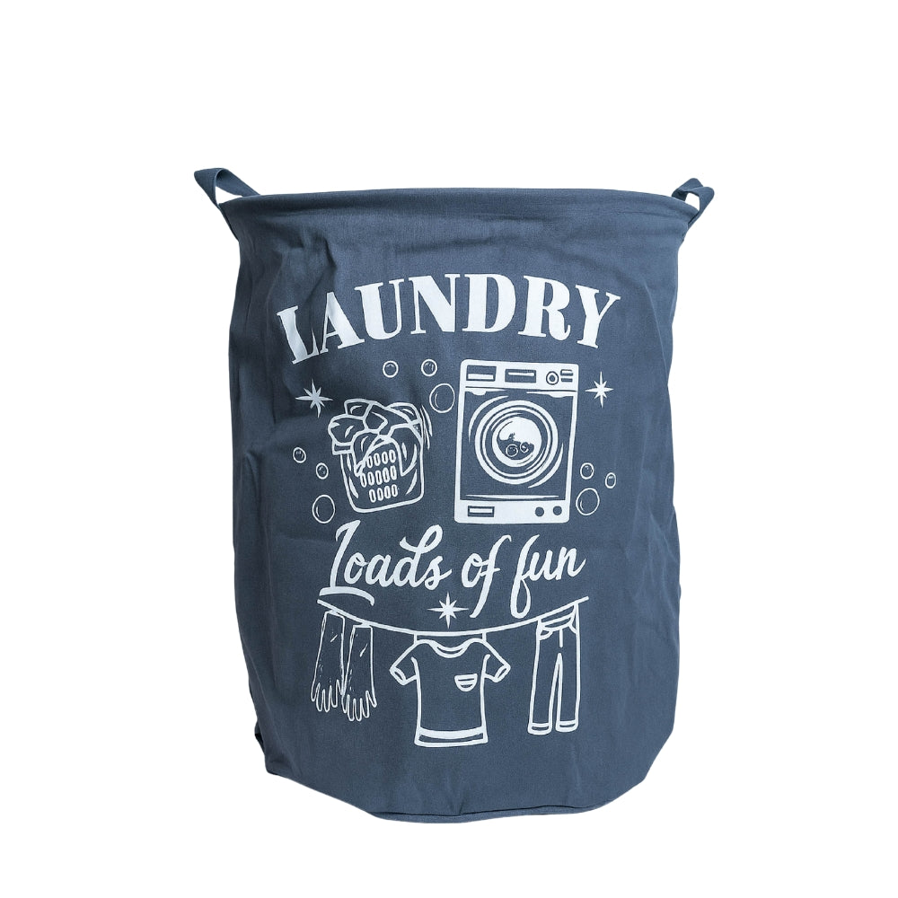 Cesta de lavandería de algodón – Bolsa de tela con divertidos estampados, 3 colores