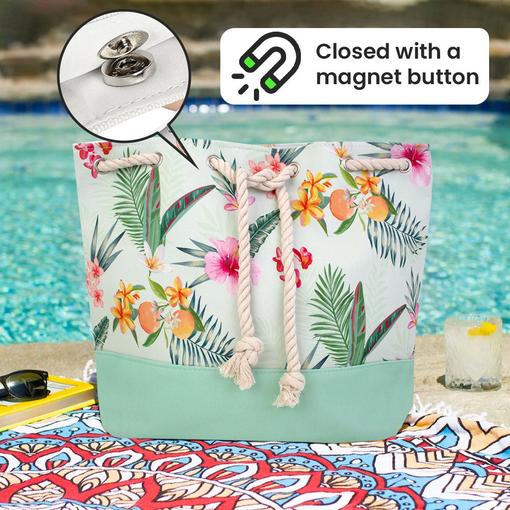 حقيبة توت بتصميم استوائي