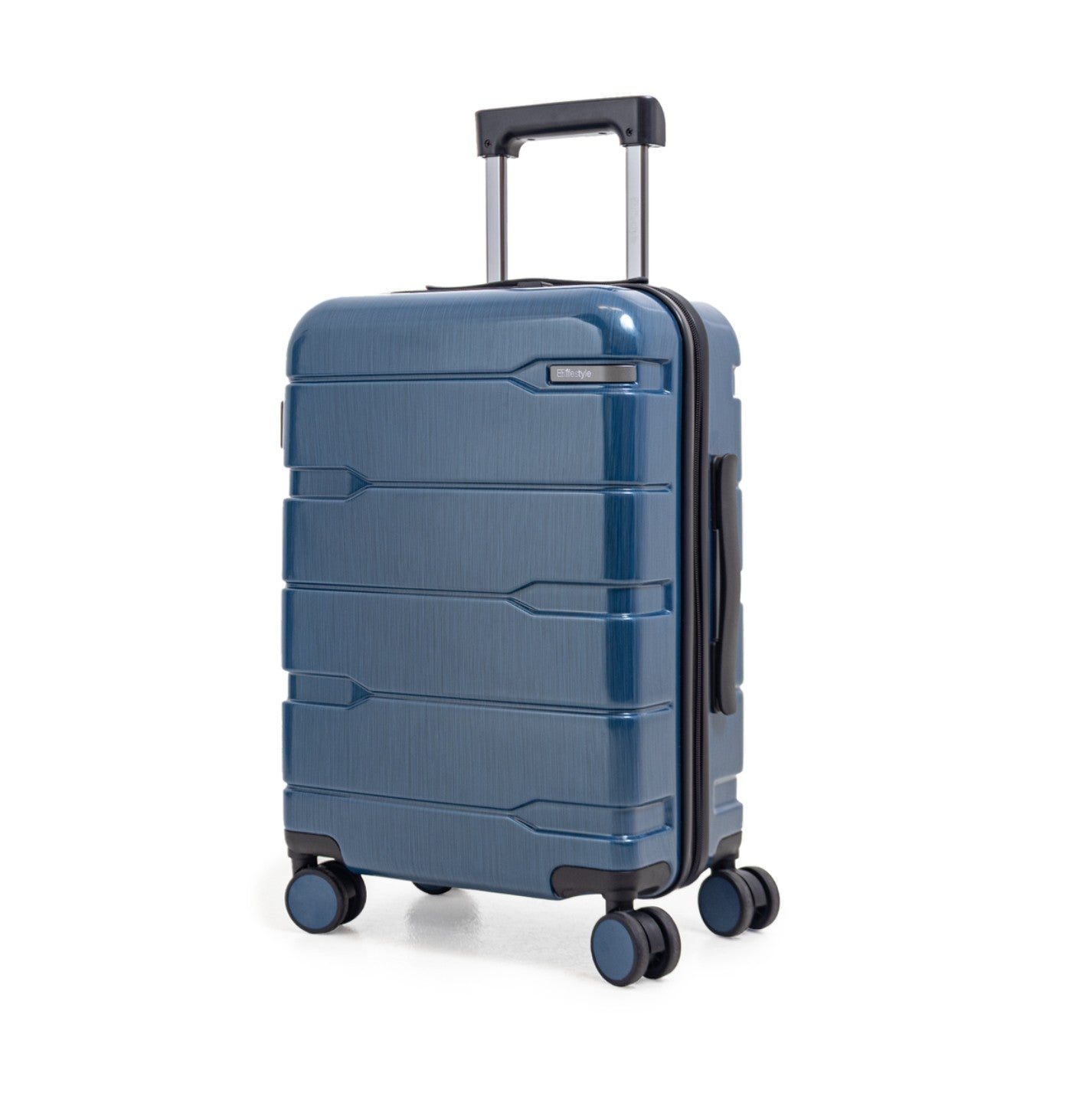 Cyprus Blue Hardshell Luggage Set - Reflective Metallic Design - 2 Pieces