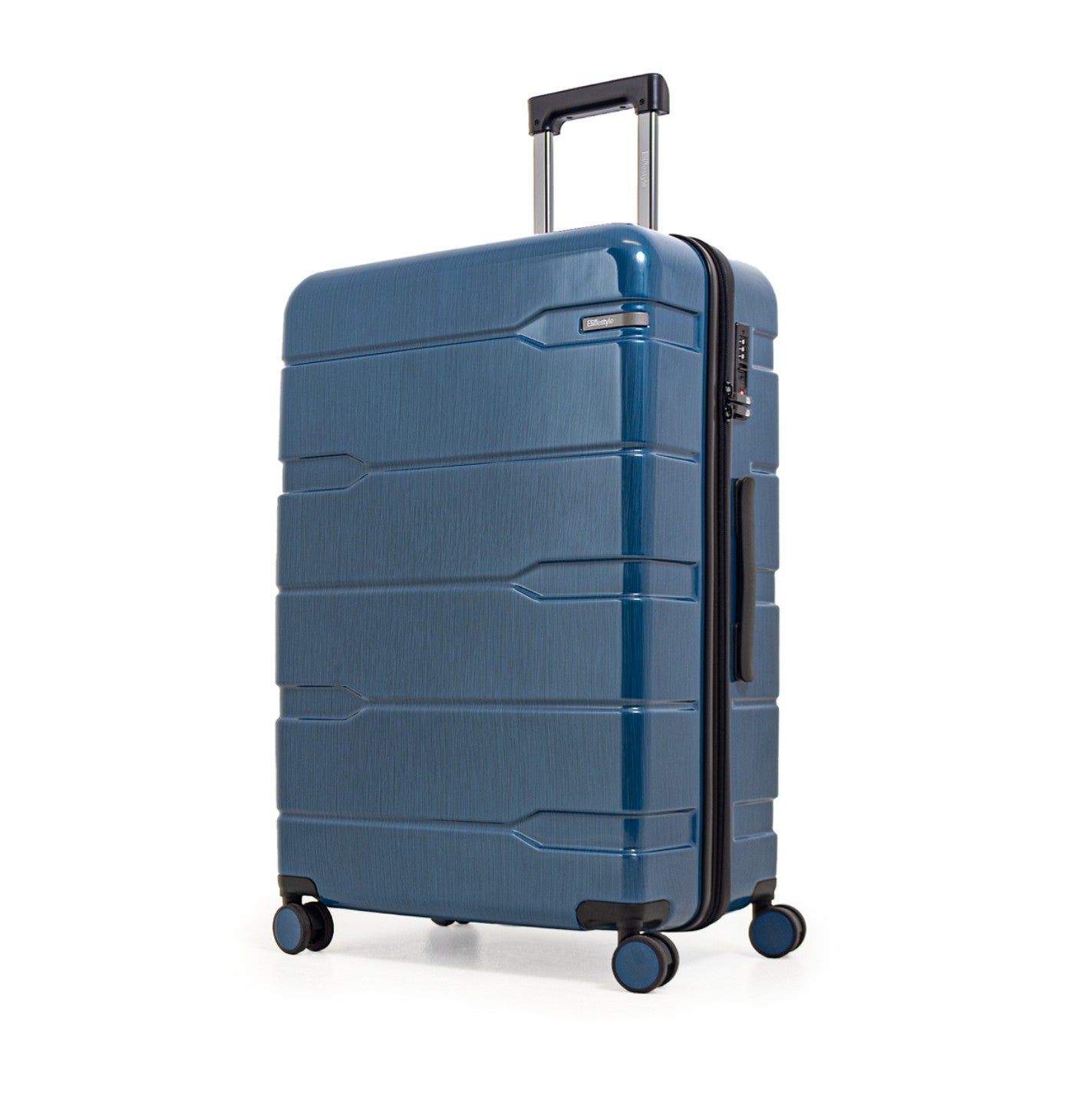 Cyprus Blue Hardshell Luggage Set - Reflective Metallic Design - 2 Pieces