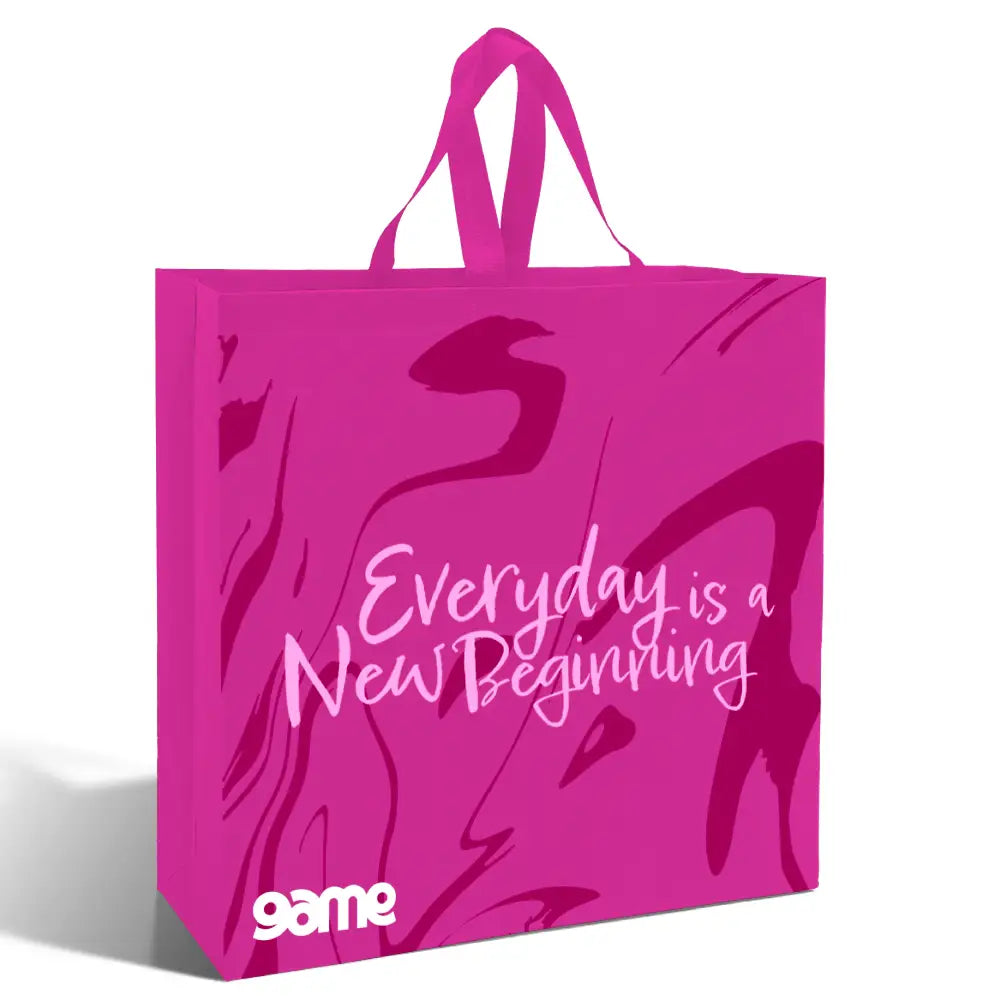 SHOP48 - XL Reusable Non-Woven Shopping Bag | 70GSM 30L Pink Non-Woven Bags