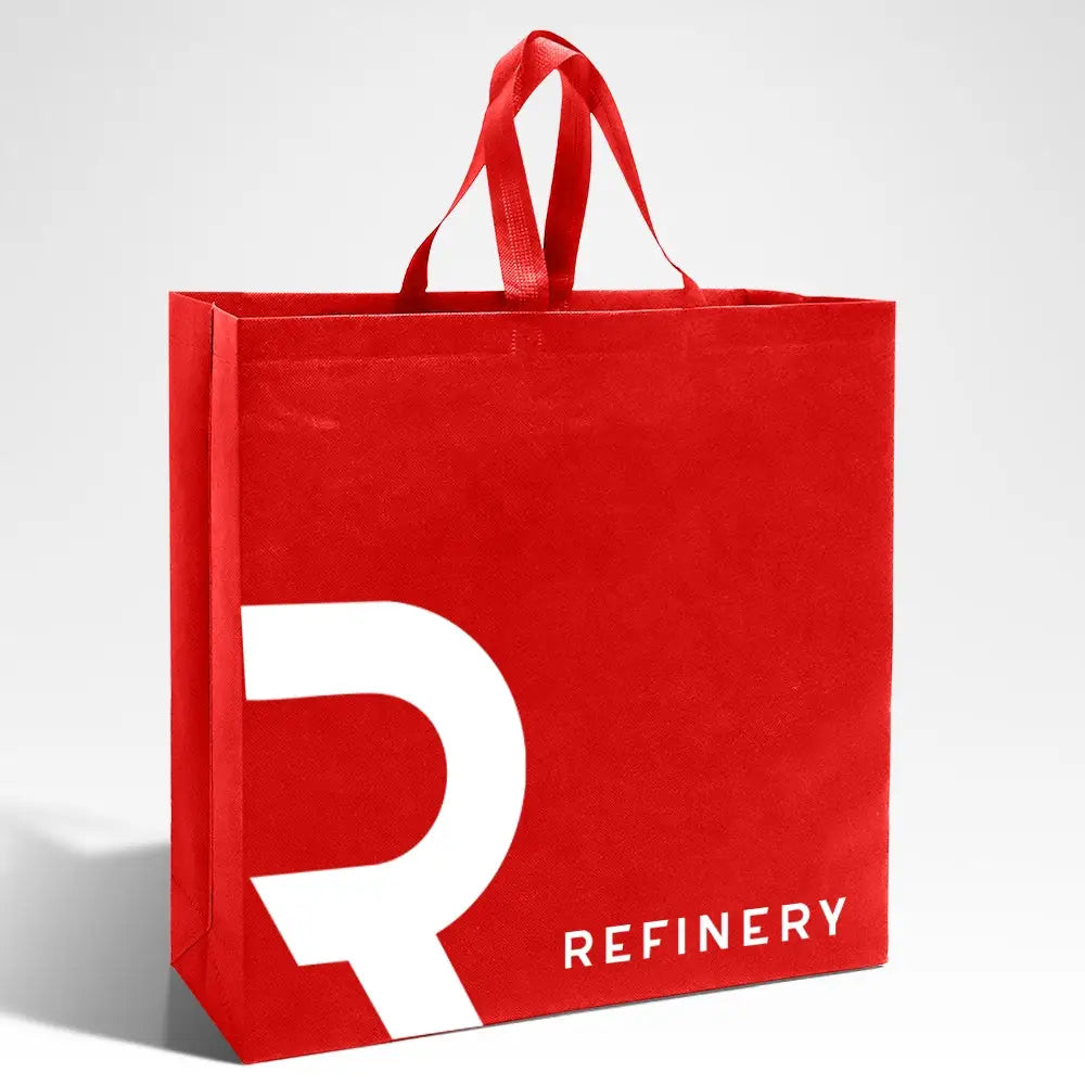 SHOP48 - XL Reusable Non-Woven Shopping Bag | 70GSM 30L Red Non-Woven Bags