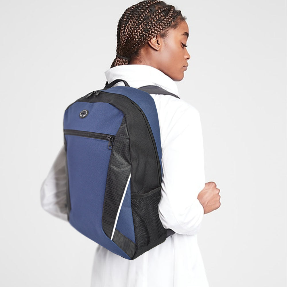 Navy Promotional Backpack - Custom Branding | 600D, 19L