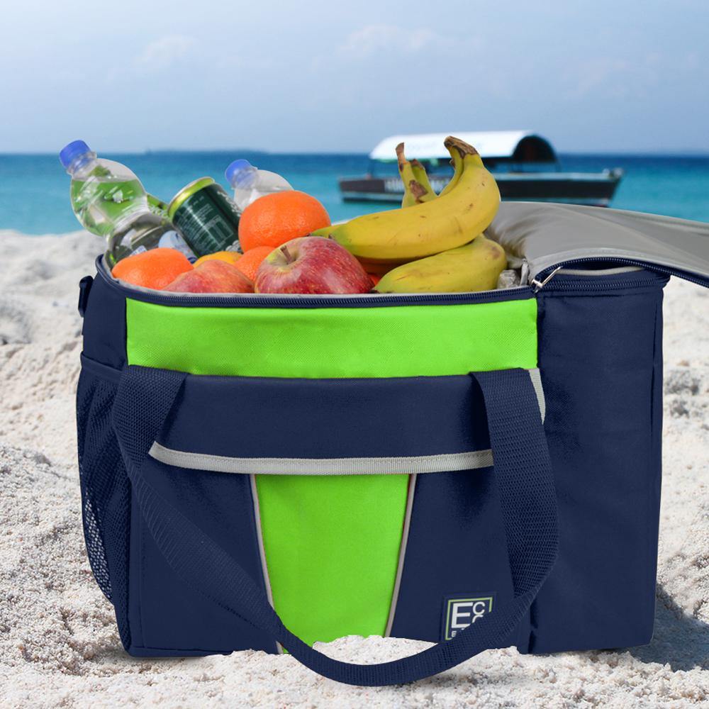 Bolsa térmica aislante con 2 bolsillos laterales y asas de transporte - 48 L