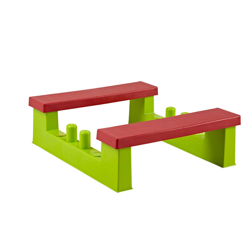 طاولة أطفال مع مقعدين ومظلة