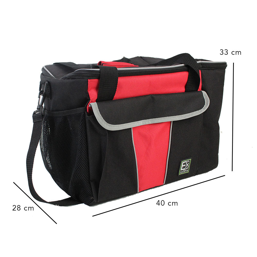Bolsa térmica aislante con 2 bolsillos laterales y asas de transporte - 48 L