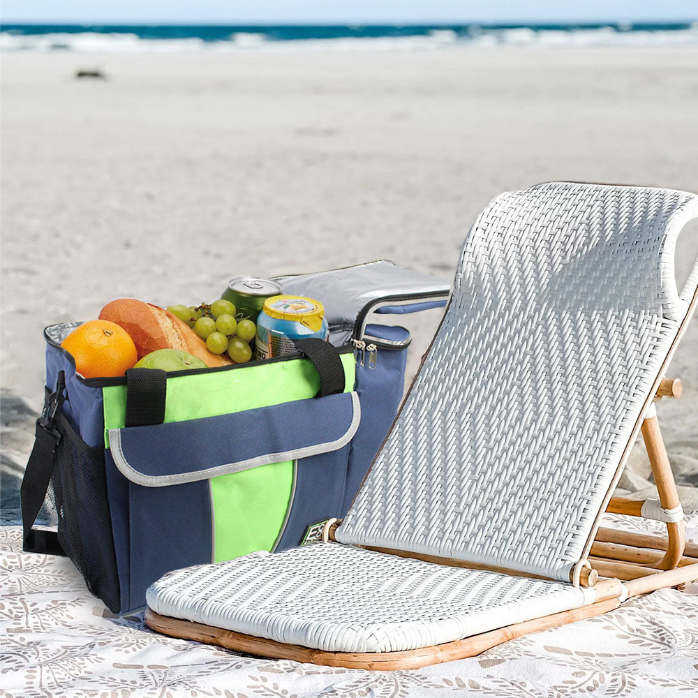 Bolsa térmica aislante con 2 bolsillos laterales y asas de transporte - 48 L