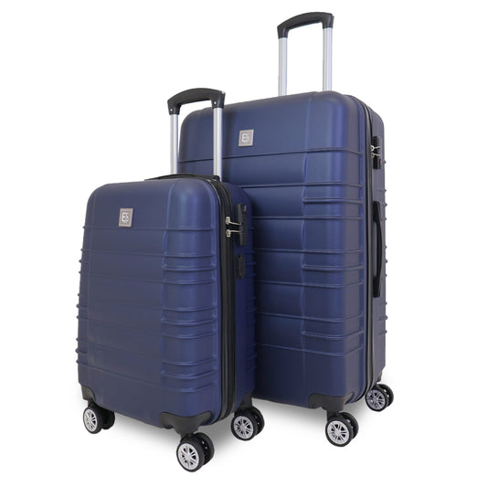 Santorini Blue Anti-Theft Hardshell Luggage Set – 360 Spinner Wheels – 2 Pieces