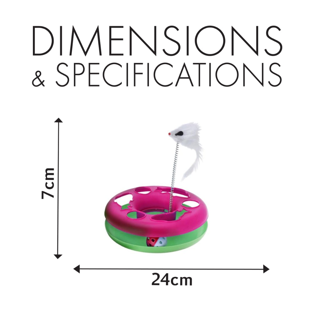 Cat Toy Chase Game with Ball and Mouse on Spring
