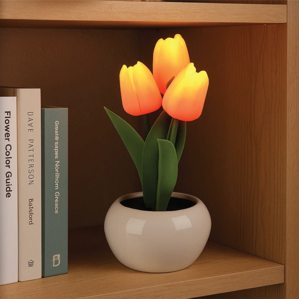 LED Artificial Tulip Pot Plant Light – Decorative Home Accent - 3 Colours