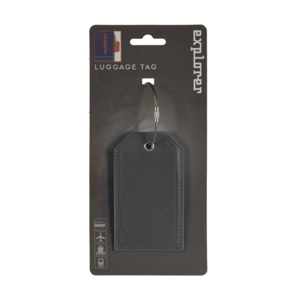 Leather Lightweight Luggage Travel Tag with Iron Wire Lock