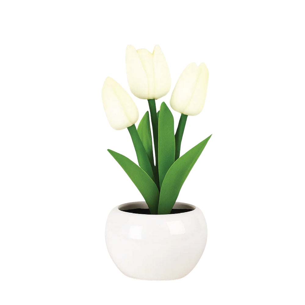 LED Artificial Tulip Pot Plant Light – Decorative Home Accent - 3 Colours