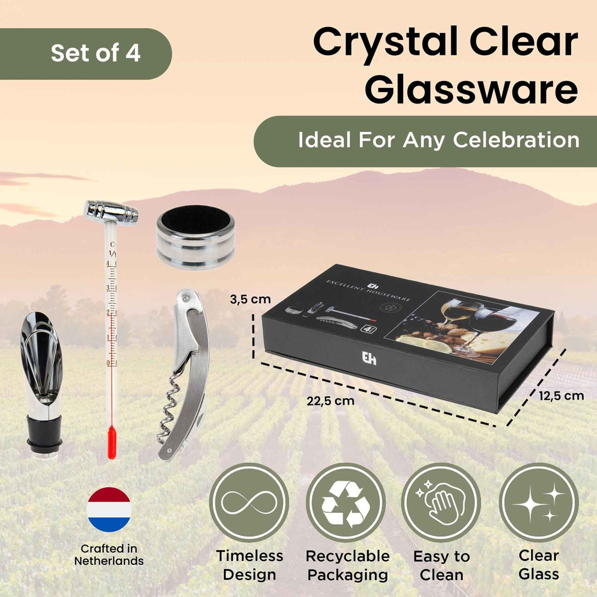 Wine Bottle Opener Gift Set - 6 Pieces