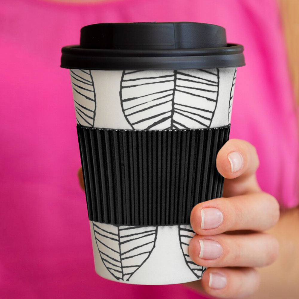 Eco-Friendly Bamboo Coffee Mug with Silicone Lid and Heat Grip - 425ml