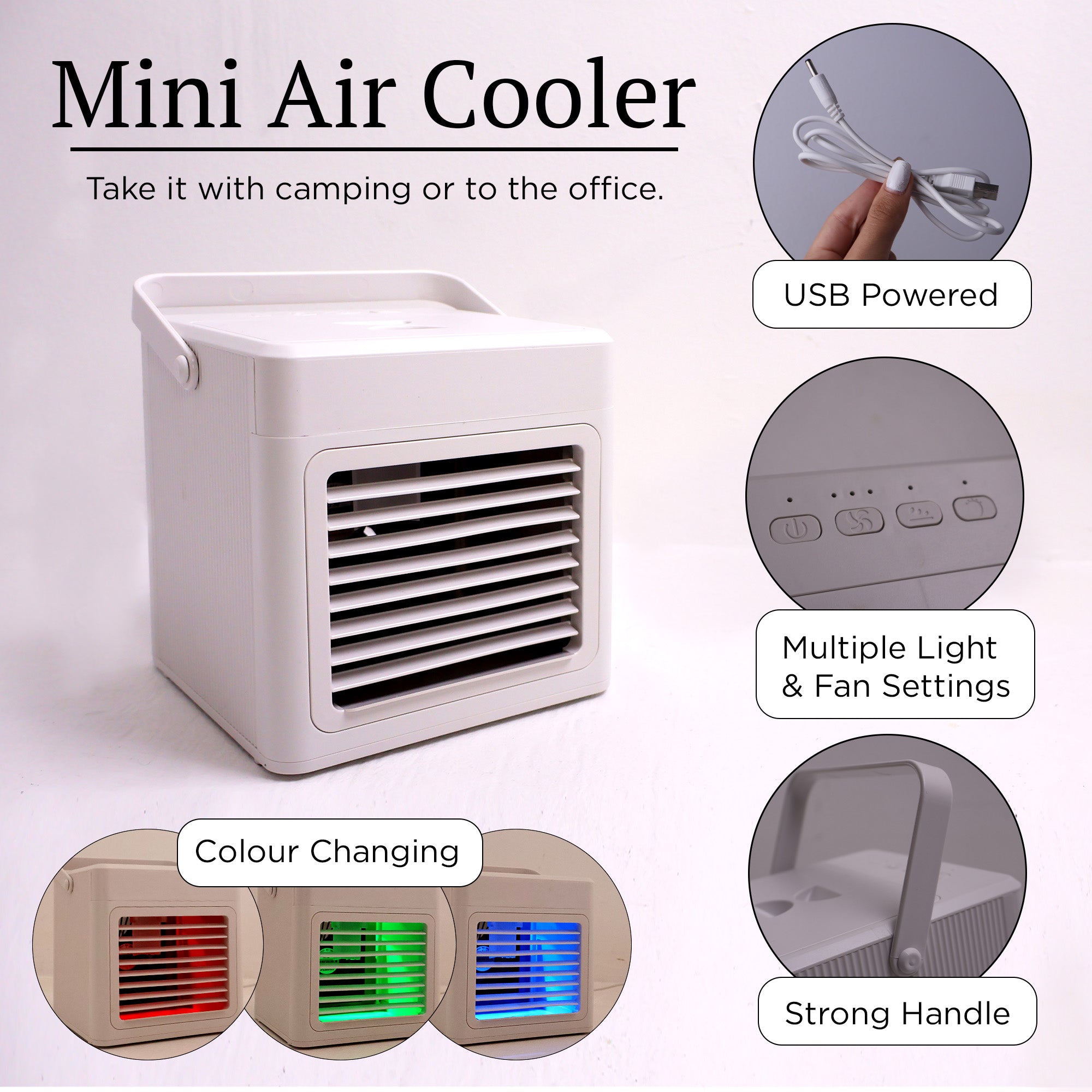 Aircooler 260ML with Micro-USB Charging Port