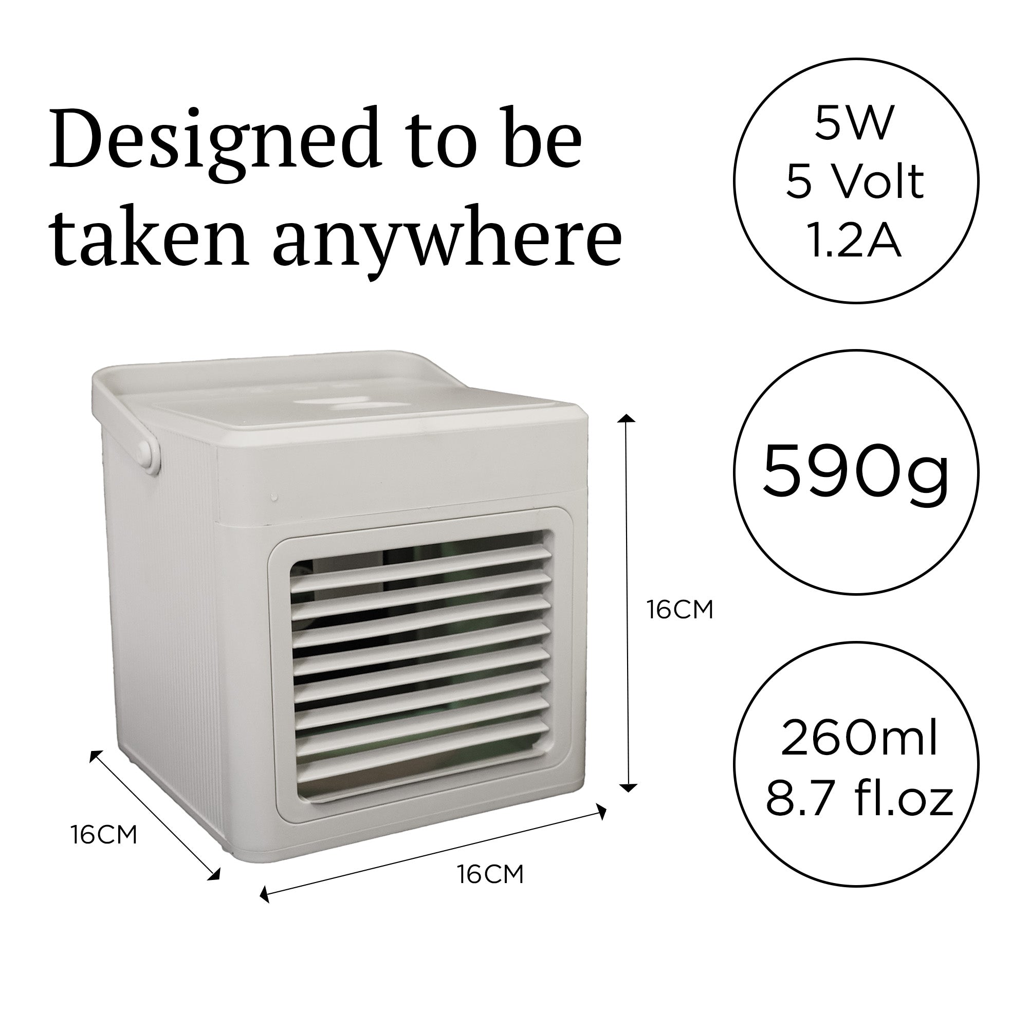 Aircooler 260ML with Micro-USB Charging Port