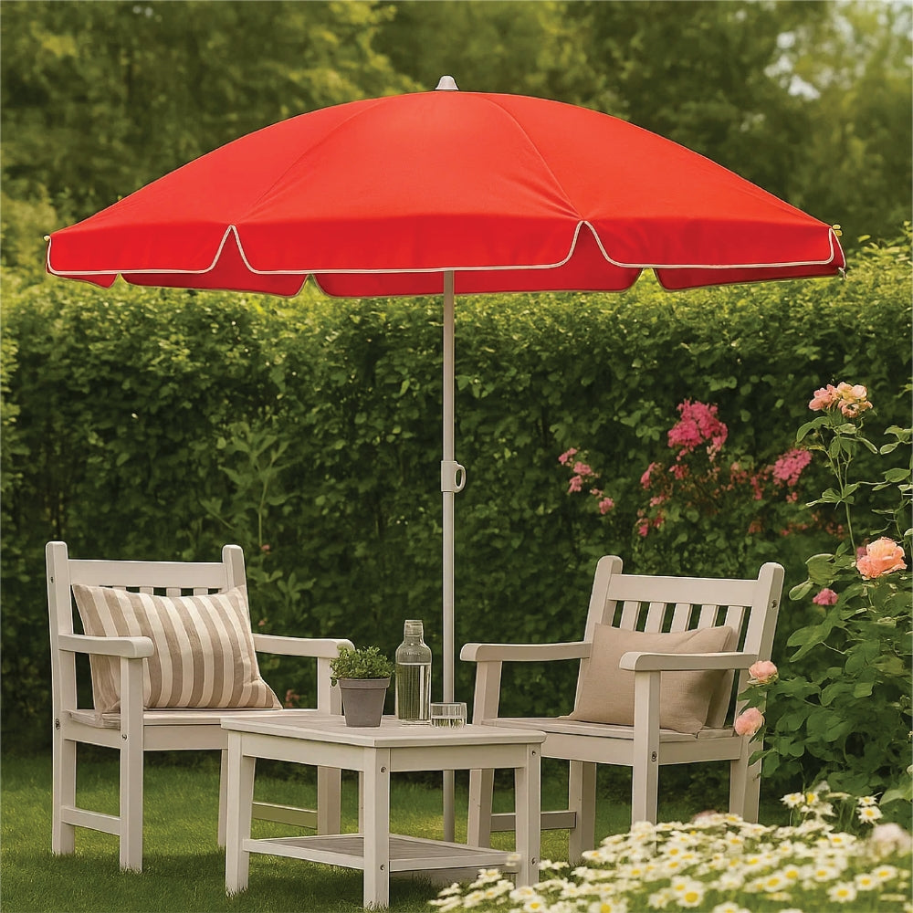 PVC Colorful Beach Umbrella – Portable Outdoor Umbrella Shade in 4 Colours