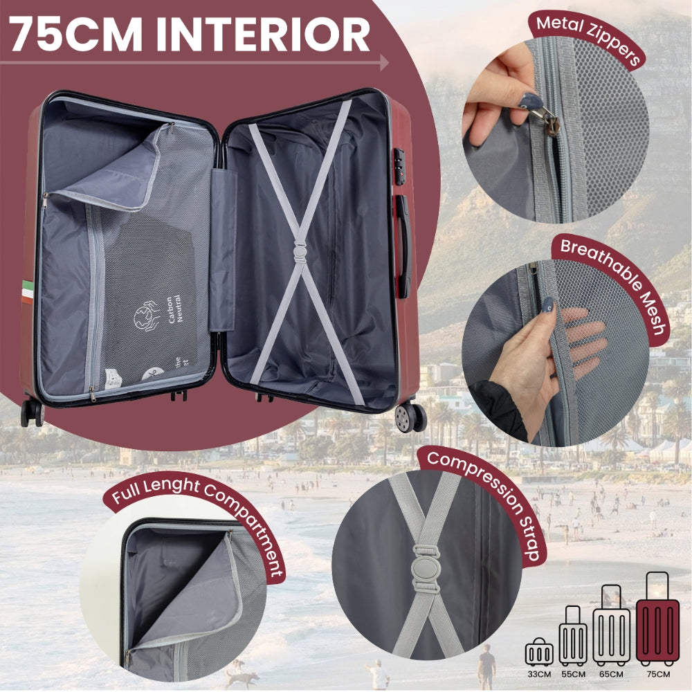 Roma Hardshell Luggage Set on 360° Spinner Wheels with TSA Lock - Roma Design