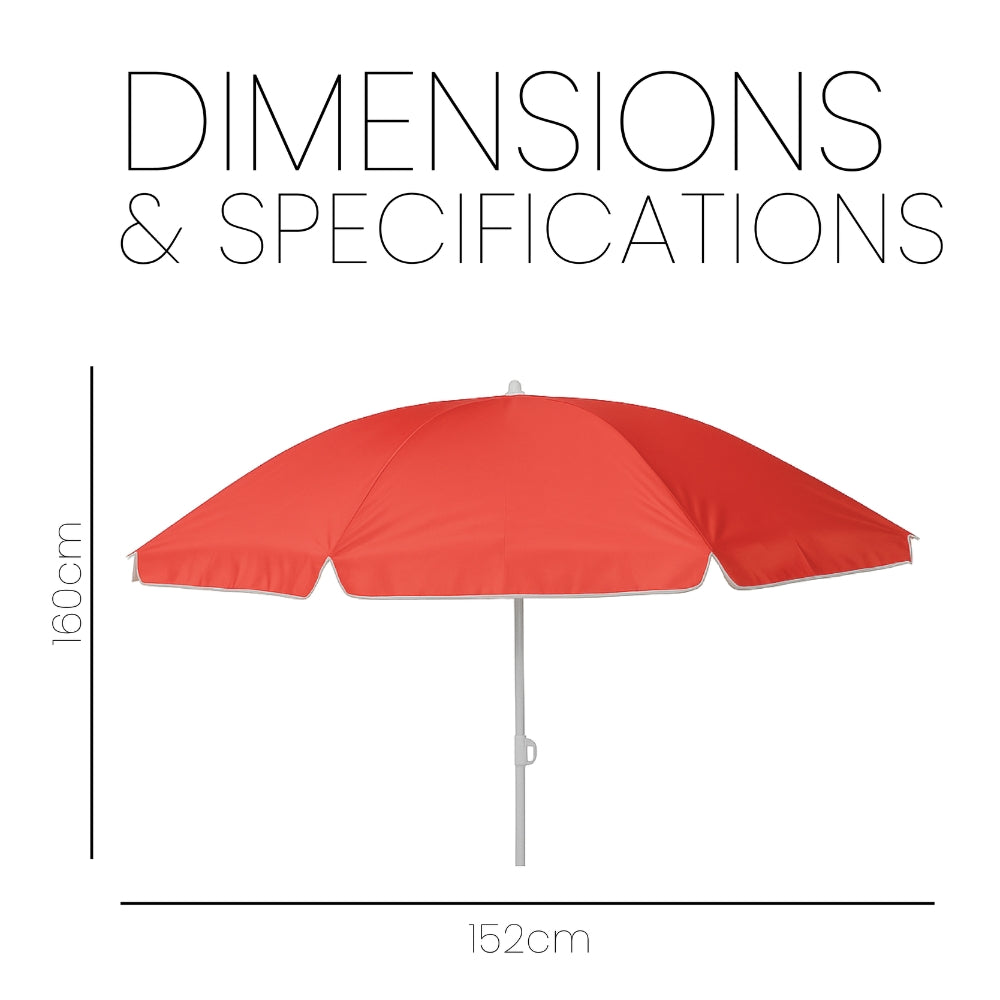PVC Colorful Beach Umbrella – Portable Outdoor Umbrella Shade in 4 Colours
