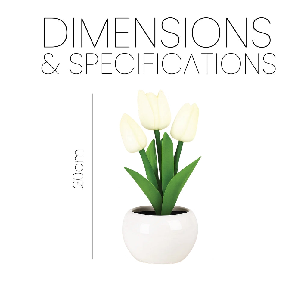 LED Artificial Tulip Pot Plant Light – Decorative Home Accent - 3 Colours