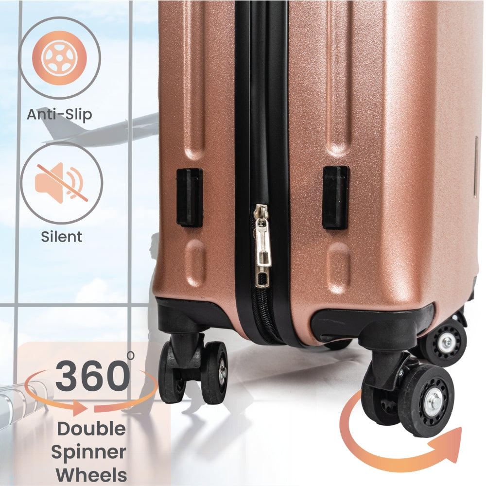 Madrid Anti-Scratch Hard Shell Carry-On Suitcase - Pink