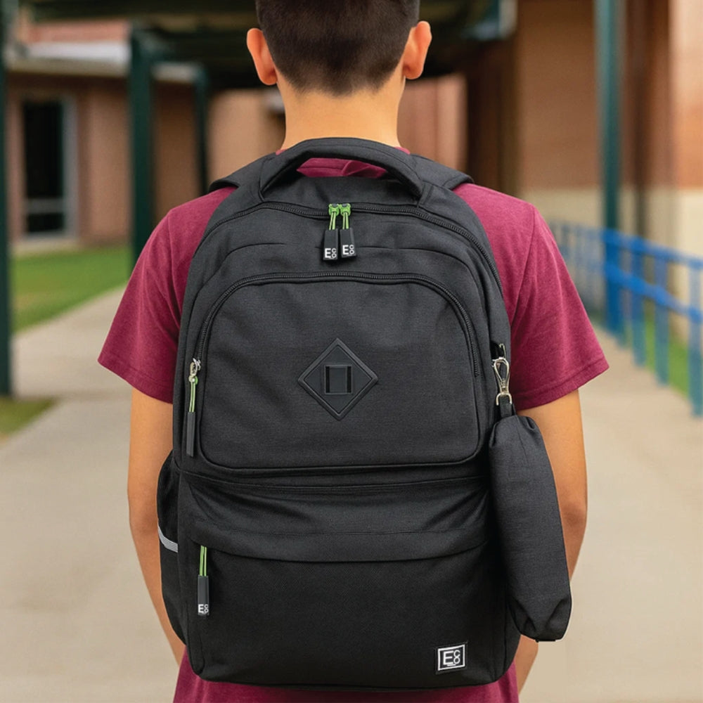 Student Backpack with Clip-on Pencil Case