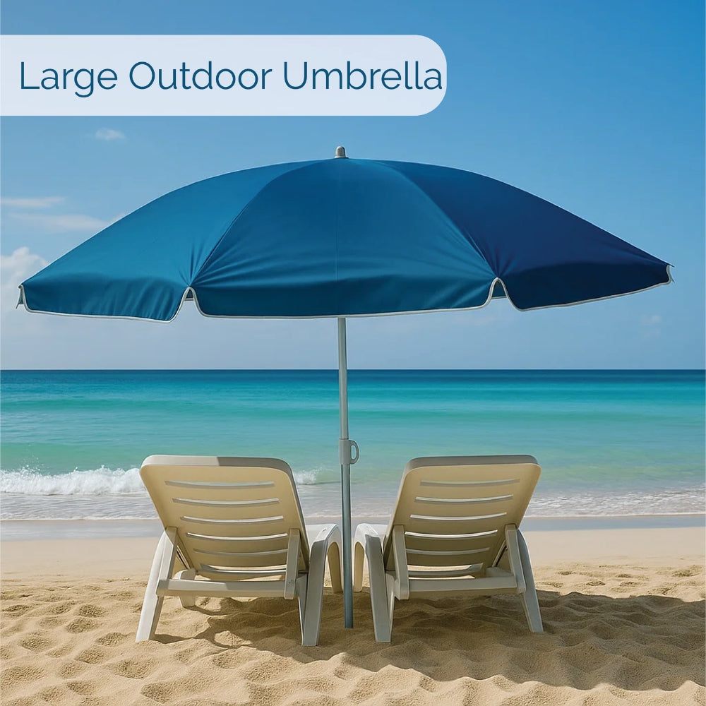 PVC Colorful Beach Umbrella – Portable Outdoor Umbrella Shade in 4 Colours