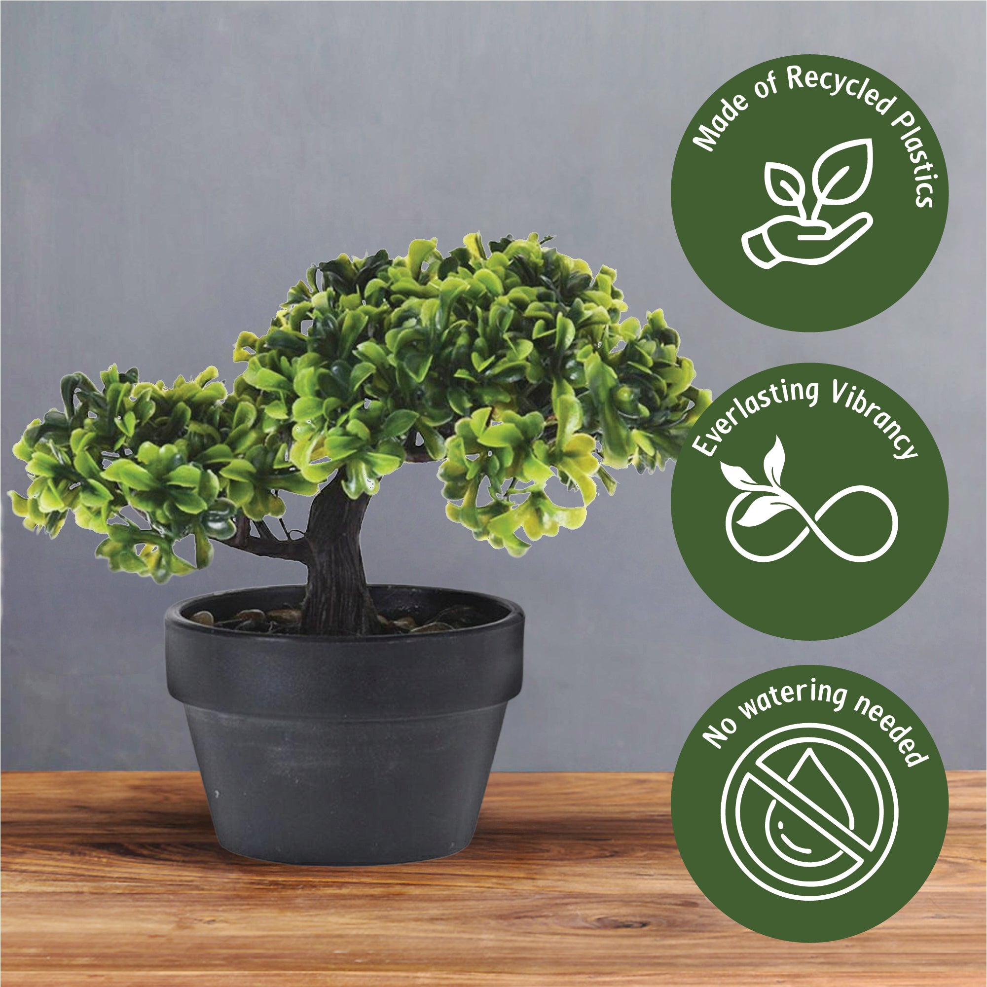 Artificial Bonsai Tree 19cm Natural Stones, Artificial Plant, Home Decor
