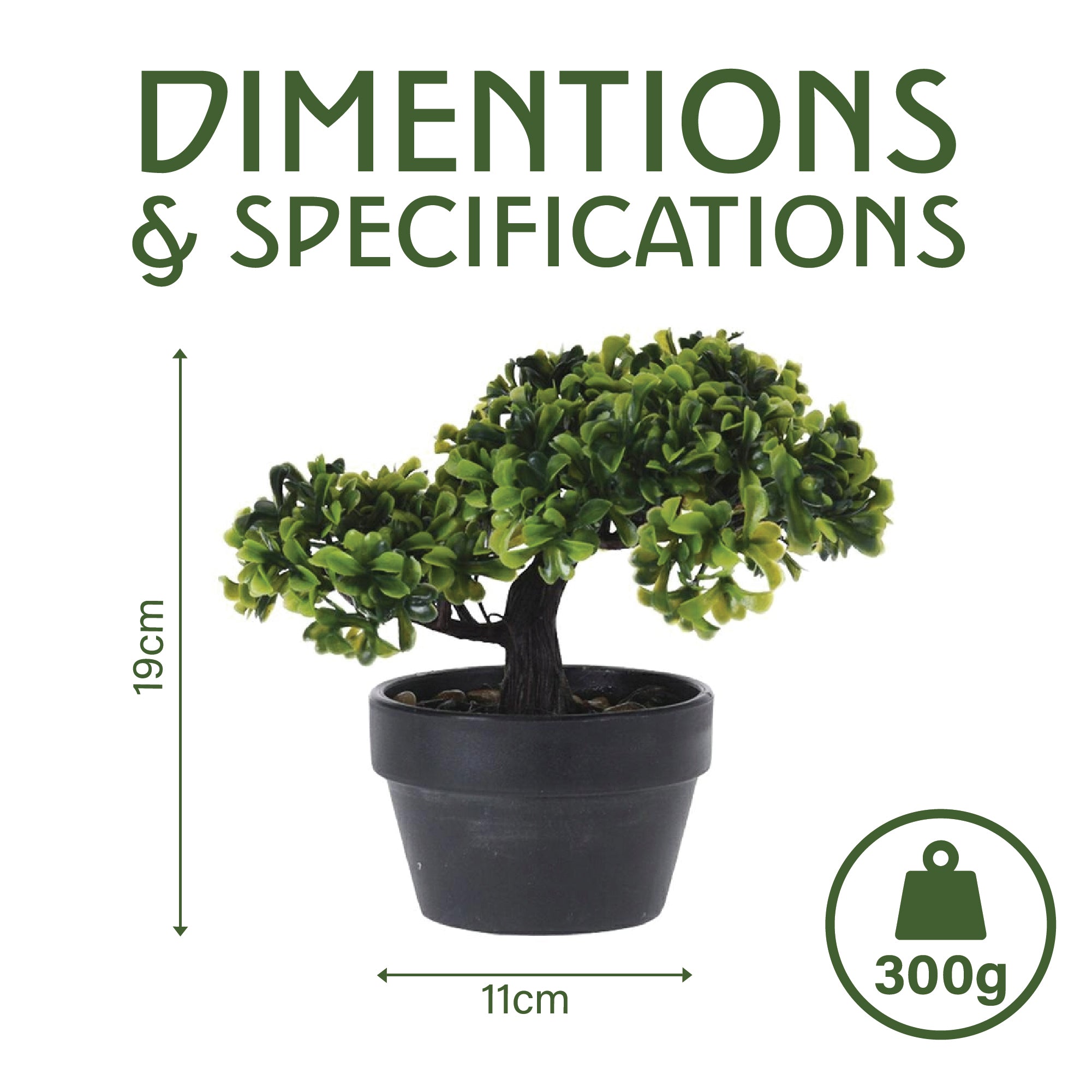 Artificial Bonsai Tree 19cm Natural Stones, Artificial Plant, Home Decor