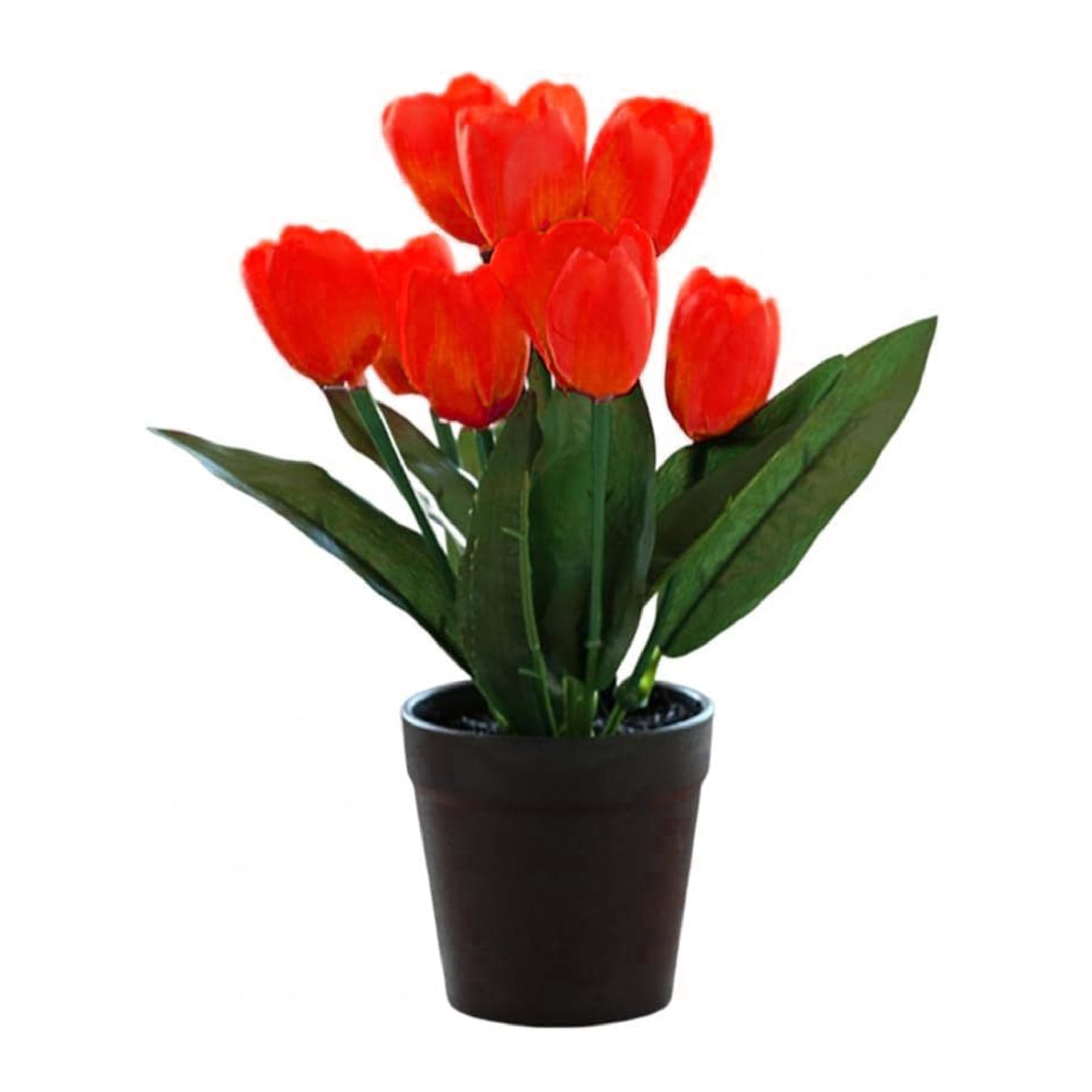 Artificial Plant Tulip in Pot – 6 Assorted Vibrant Colors, 22x30cm