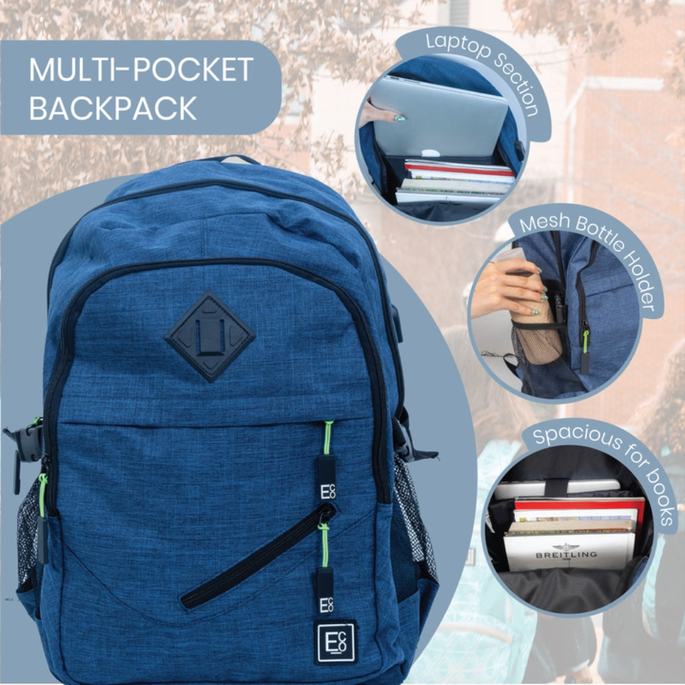Backpack with USB Laptop or Phone Charging Port