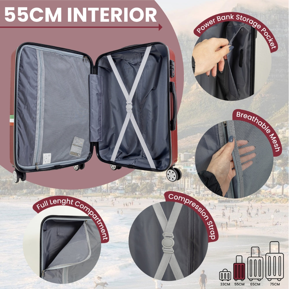 Roma Hardshell Luggage Set on 360° Spinner Wheels with TSA Lock - Roma Design