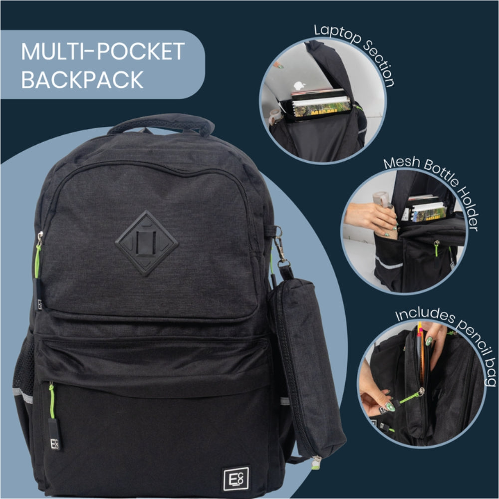 Student Backpack with Clip-on Pencil Case