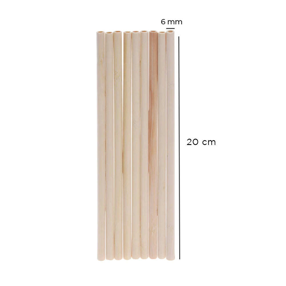 Bamboo Reusable Straws - Set of 20