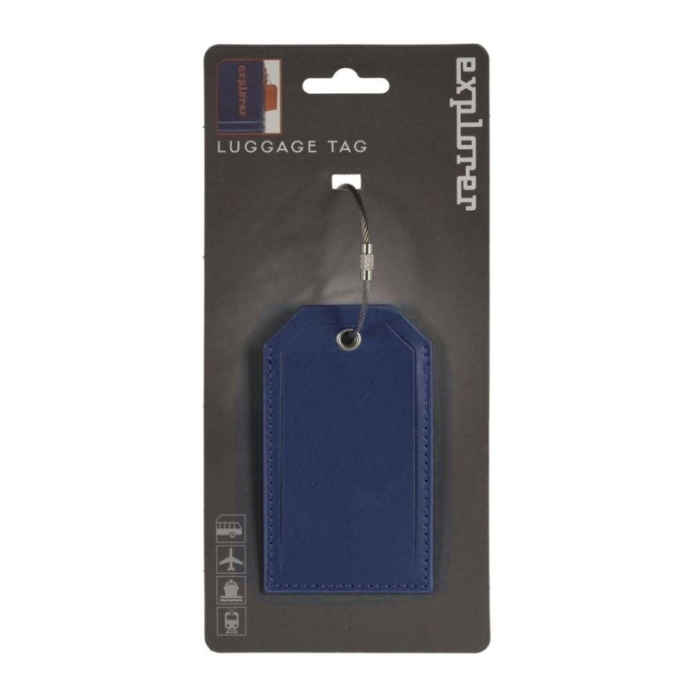 Leather Lightweight Luggage Travel Tag with Iron Wire Lock