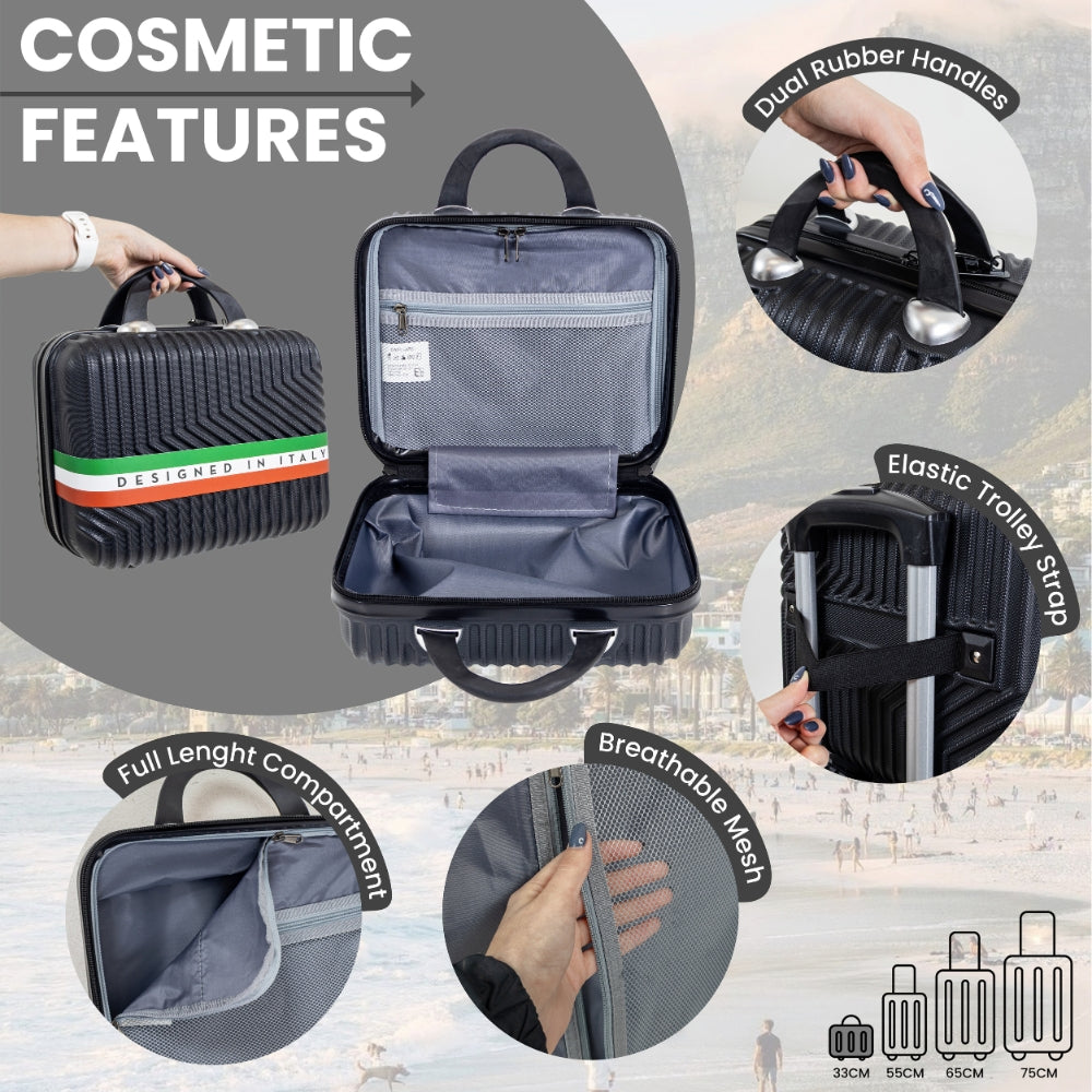 Roma Hardshell Luggage Set on 360° Spinner Wheels with TSA Lock and Protective Cover