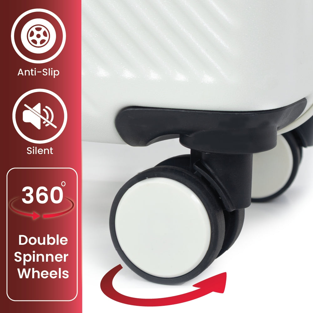 Tokyo Smart 55cm Hardshell Carry-On with Laptop Compartment – Pure White