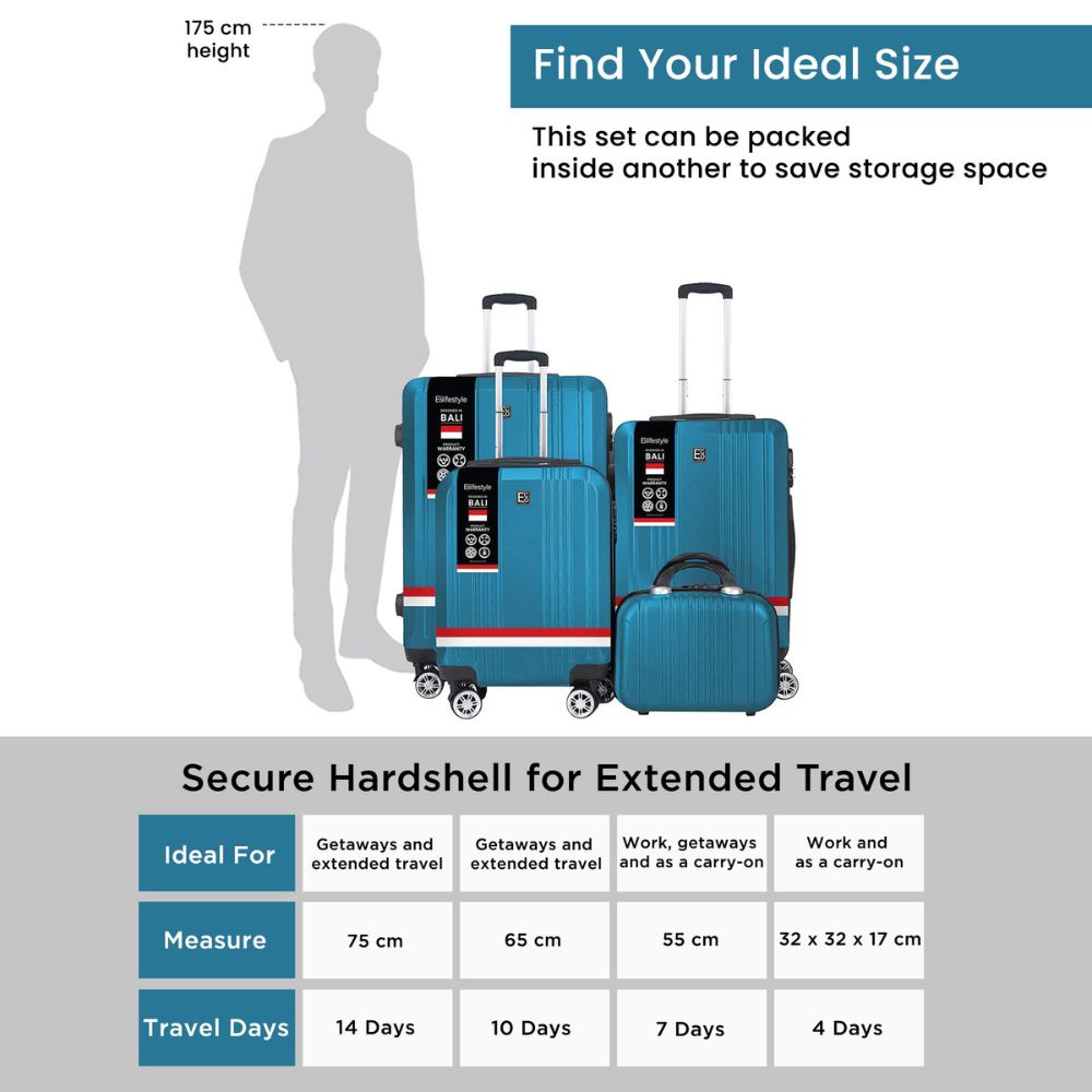Bali Premium Luggage Value Set - 4 Pieces