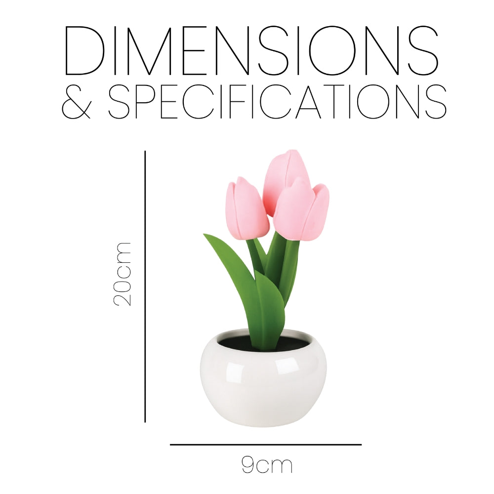LED Artificial Tulip Pot Plant Light – Decorative Home Accent - 3 Colours