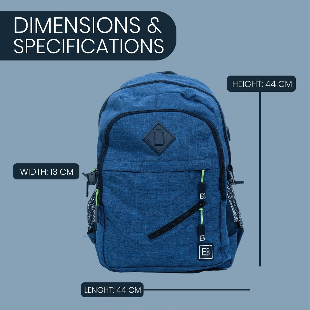 Mochila con puerto USB de carga para computadora portátil o teléfono