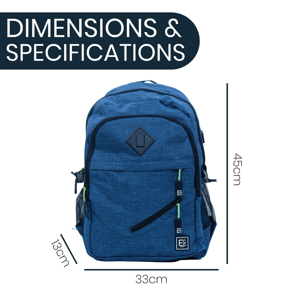 Backpack with USB Laptop or Phone Charging Port