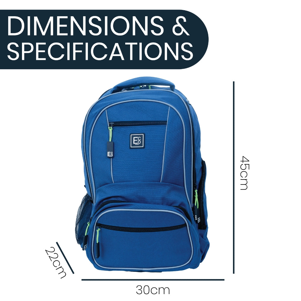Laptop Backpack for Students - Navy Design