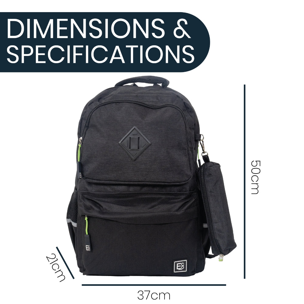 Student Backpack with Clip-on Pencil Case