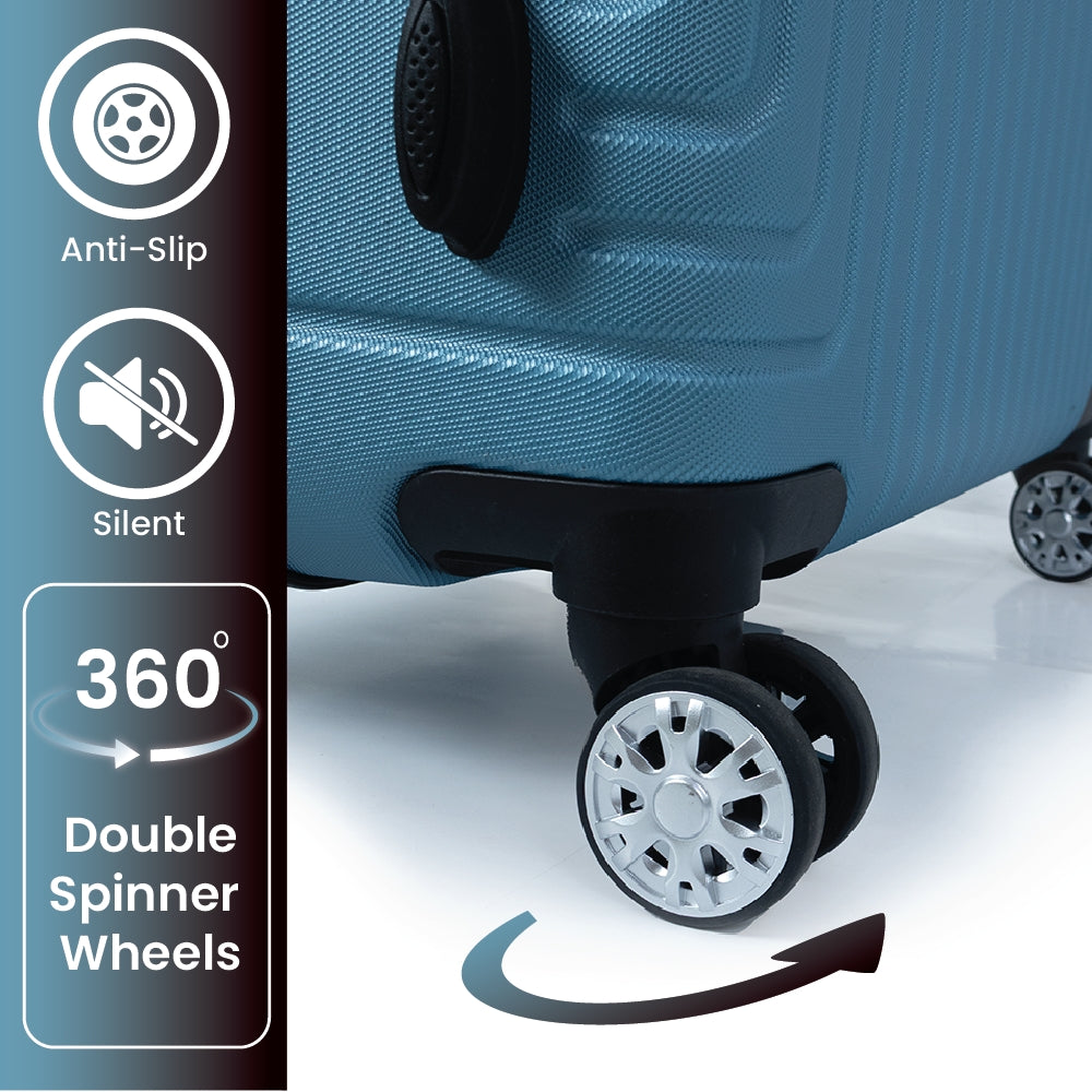 Madrid 2-Piece Hardshell Luggage Set (55cm & 75cm) – Soft Blue