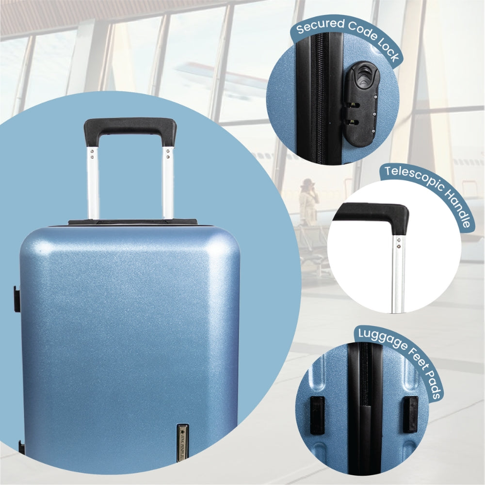 Madrid Anti-Scratch Hard Shell Carry-On Suitcase - Blue