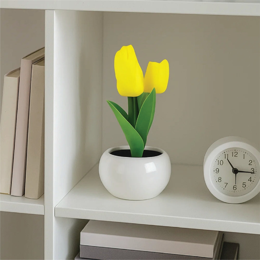 LED Artificial Tulip Pot Plant Light – Decorative Home Accent - 3 Colours